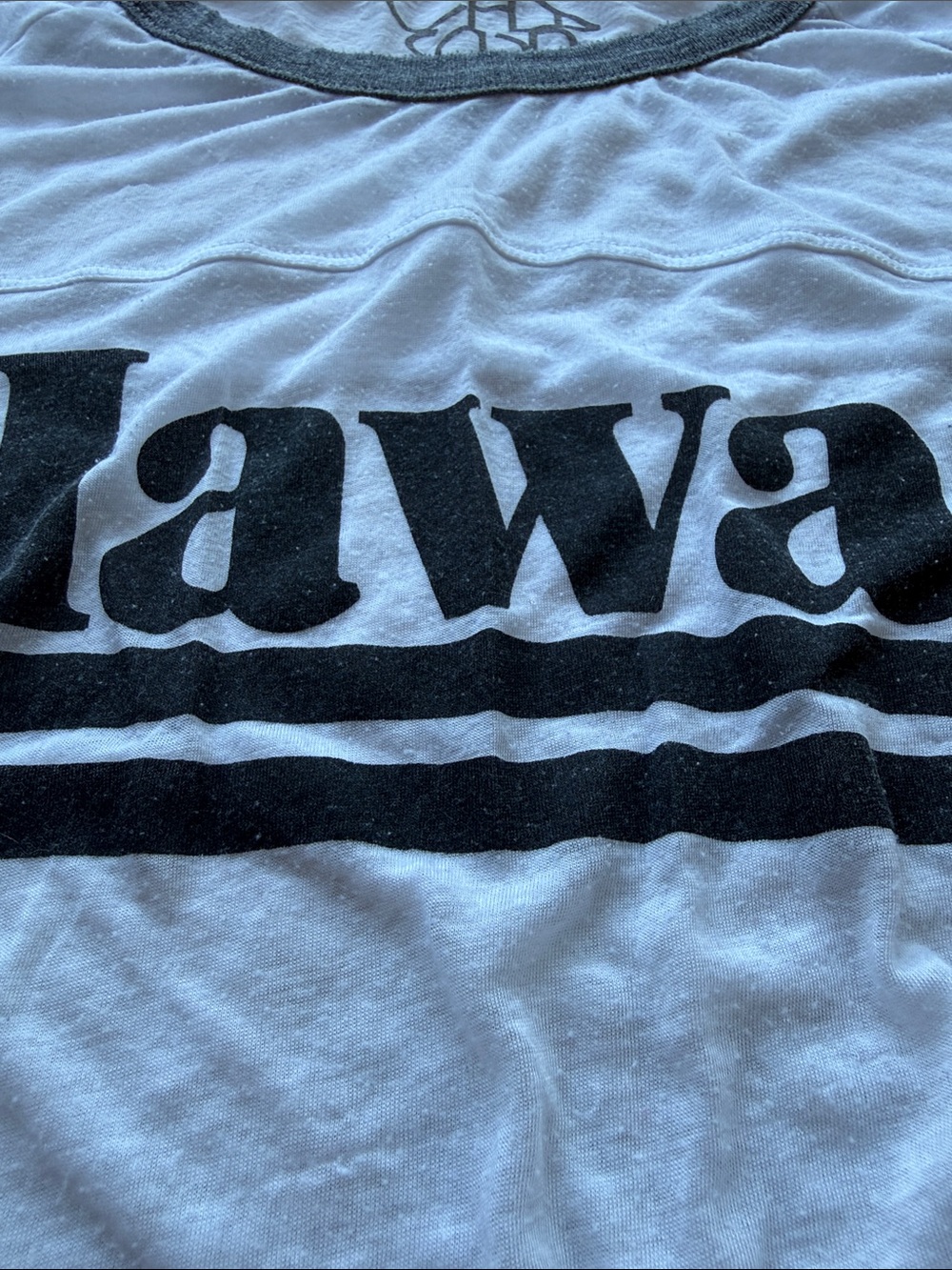Chaser Size medium White 'Hawaii' Ringer Tee - Picture 6 of 6